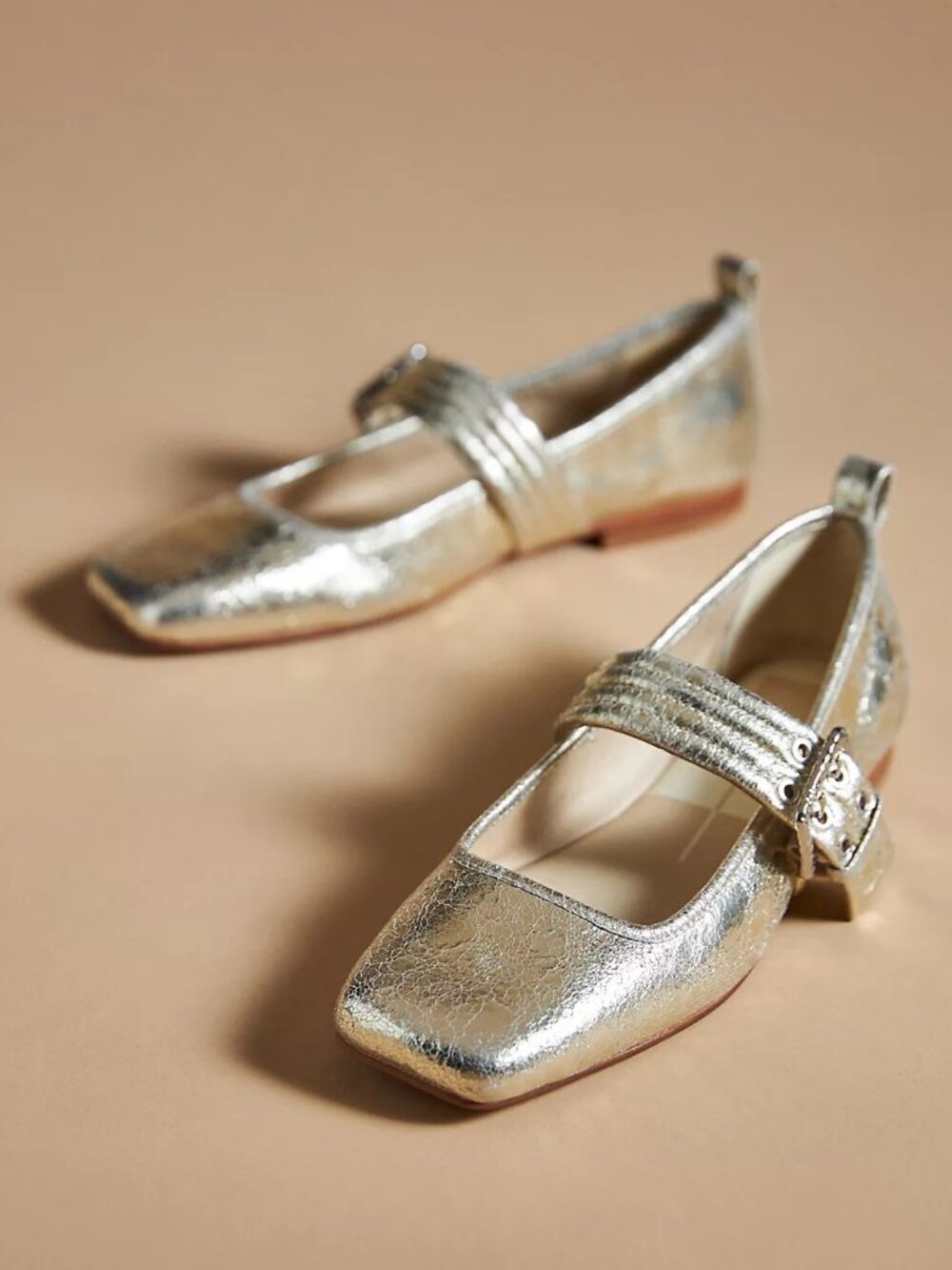 Dolce Vita Arora Mary Jane Flats in Metallic Gold